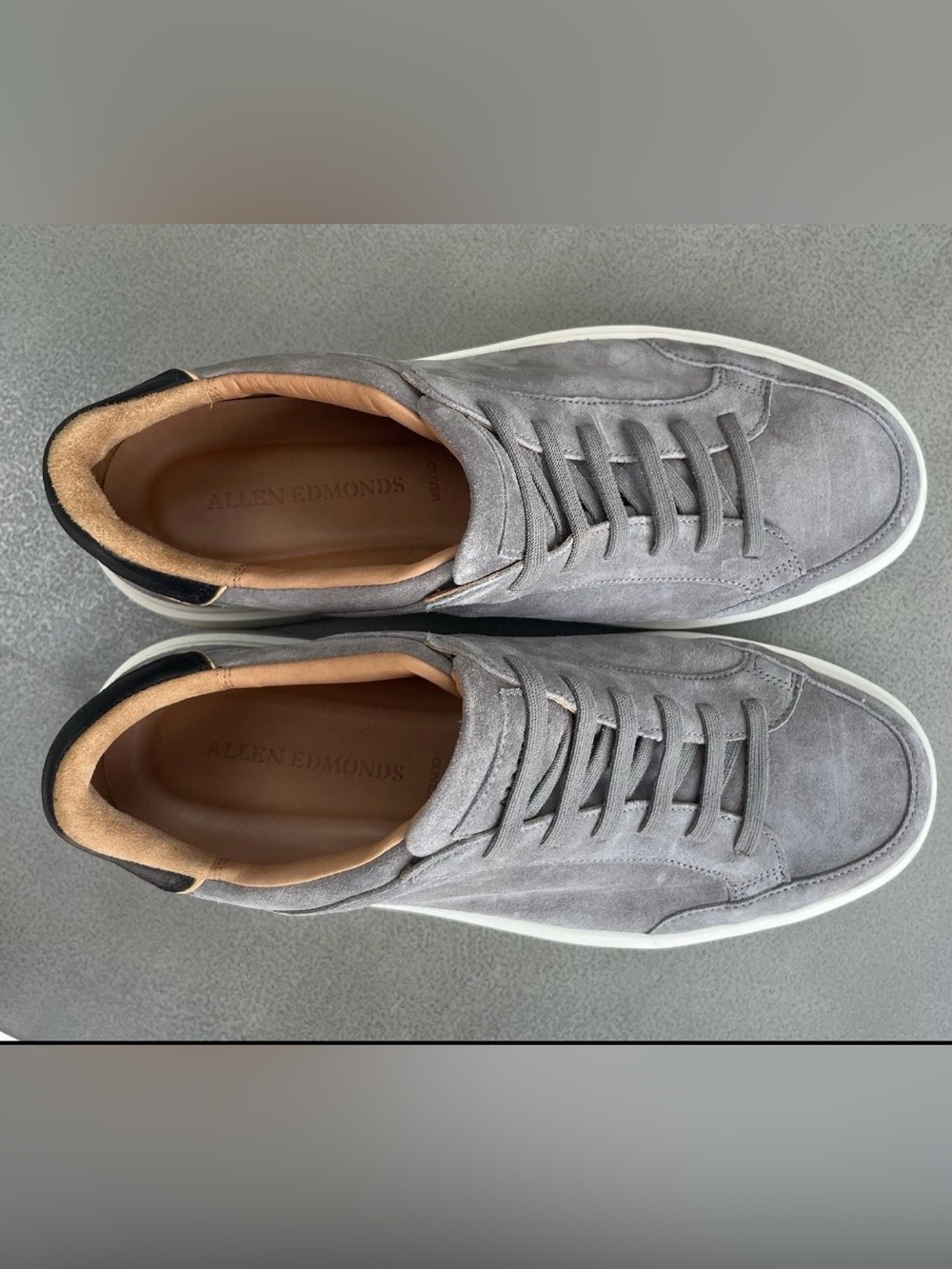 Allen Edmonds Oliver Slip-on
Stretch-lace Sneaker in GreySuede
Size 9.5. 3E - Picture 9 of 11